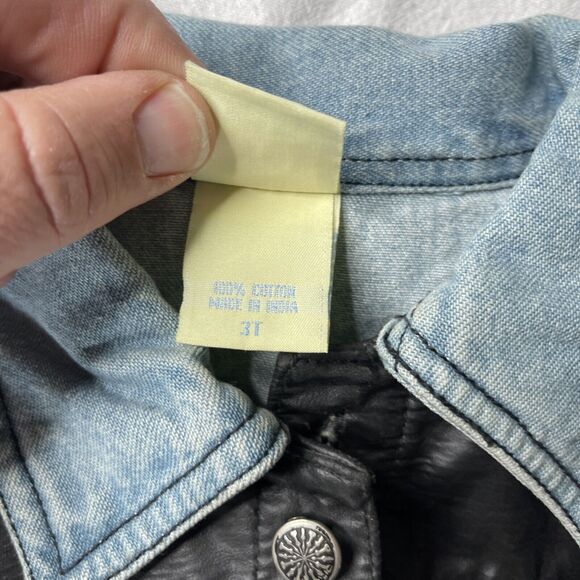 Born to Ride Denim toddler 3T jacket Biker blue jean jacket Go Baby Tag - Picture 14 of 16